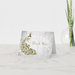 Gold Peacock - Hartelijk dank Kaart