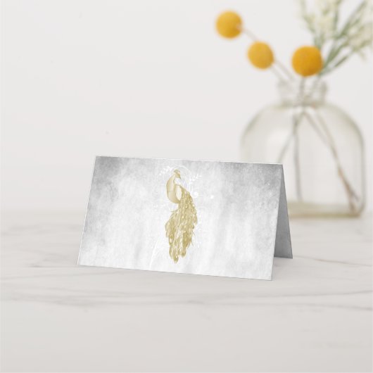 Gold Peacock-kaart Plaatskaartje (Achterkant)