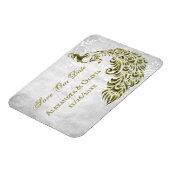 Gold Peacock Leaf Vine Save the Date Magnet Magneet (Linkerzijde)