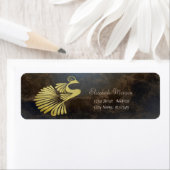 Gold Peacock, lederen blik Etiket (Insitu)