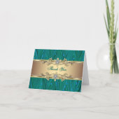 Gold Peacock Pearls Jade Blauwgroen Blule Bedankt  (Voorkant)