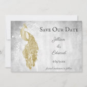 Gold Peacock slaat de datum bekendmaking op Aankondiging (Voorkant)