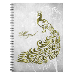 Gold Peacock - Speciaal Notitieboek voor spiraalfo