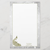 Gold Peacock Stationery Briefpapier (Voorkant)