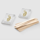 Gold Peacock Wedding Favor Hand Fan Handwaaier (Niet-gemonteerd)