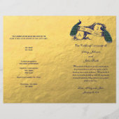 Gold Peacock Wedding Program (Voorkant)