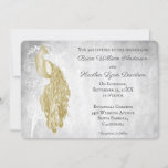 Gold Peacock Wedding Uitnodiging<br><div class="desc">Nodig gasten uit voor je aanstaande bruiloft met een gouden bruiloft. Het uitnodigingsontwerp is voorzien van een elegante pauw tegen een delicate foliage- en slijpachtergrond. Personaliseer met de bruom en de namen van de bruid samen met de trouwdatum en de plaats. Extra trouwbenodigdheden zijn ook beschikbaar bij dit ontwerp.</div>