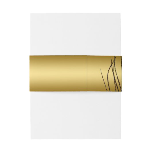 Gold Peacock Wedding Uitnodigingen Wikkel (Achterkant Voorbeeld)