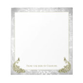 Gold Peacocks Notitieblok (Voorkant)