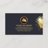 Gold Pealing Paint Splatter Handyman Visitekaartje (Achterkant)