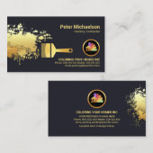 Gold Pealing Paint Splatter Handyman Visitekaartje (Voorkant / Achterkant)