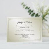 Gold Pearl 30e Jubileum-reactiekaart RSVP Kaartje (Staand voorkant)