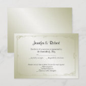 Gold Pearl 30e Jubileum-reactiekaart RSVP Kaartje (Voorkant / Achterkant)