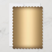 Gold Pearl Damask & Cross Baptism/Christening Kaart (Achterkant)