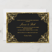 Gold Pearl Damask Foto 50th Wedding Jubileum 2 Kaart (Achterkant)
