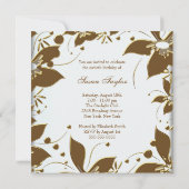 Gold Pearl Flower Swirl Vrouwen 60ste Verjaardag P Kaart (Achterkant)