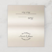 Gold Pearl Shimmer Elegante Trouwtafel Zitplaatsen Plaatskaartje (Buitenkant ongevouwen)