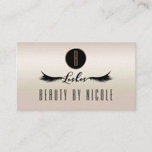 Gold Pearl Shimmer Eyelashes Klantenklantenkaart Klantenkaartje