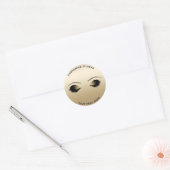 Gold Pearl Shimmer Makeup Eyelashes Ronde Sticker (Envelop)
