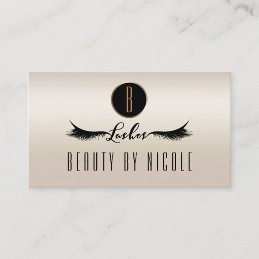 Gold Pearl Shimmer Wimpers Customer Loyalty Kaart (Voorkant)