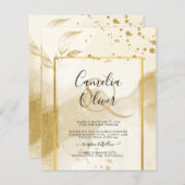 Gold Pearl WEDDING Alcohol INK Abstract LeahG (Voorkant / Achterkant)