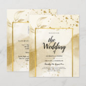 Gold Pearl WEDDING Alcohol INK Abstract LeahG (Voorkant / Achterkant)
