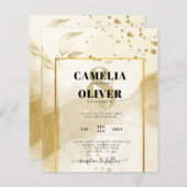 Gold Pearl WEDDING Alcohol INK Abstract LeahG (Voorkant / Achterkant)