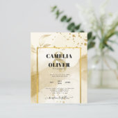 Gold Pearl WEDDING Alcohol INK Abstract LeahG (Staand voorkant)