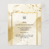 Gold Pearl WEDDING Alcohol INK Abstract LeahG Flyer (Achterkant)