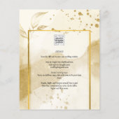 Gold Pearl WEDDING Alcohol INK Abstract LeahG Flyer (Achterkant)