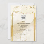 Gold Pearl WEDDING Alcohol INK Abstract LeahG Kaart (Achterkant)