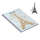 Gold Pearls Eiffel Tower Pocket Map Notitieboek