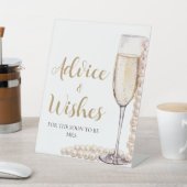 Gold Pearls en Prosecco Advies en Wensen Sign Reclamebord Met Voetstuk (Insitu)