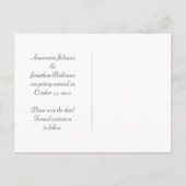 Gold Pearls lint op zwart Save The Date Aankondigingskaart (Achterkant)
