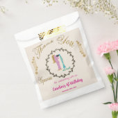 Gold & Pearls Waterman 1e verjaardag Dank u Bedankzakje (Gezegeld)