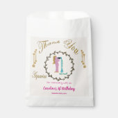Gold & Pearls Waterman 1e verjaardag Dank u Bedankzakje (Voorkant)