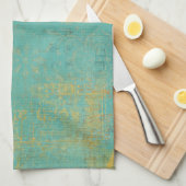 Gold Peeking Giraffe Towel Theedoek (Quarter Fold)