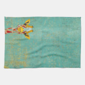 Gold Peeking Giraffe Towel Theedoek (Horizontaal)