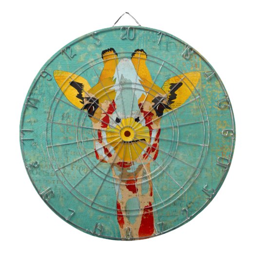 Gold Peking Giraffe Dartboard Dartbord (Voorkant)