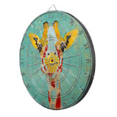 Gold Peking Giraffe Dartboard Dartbord (Voorkant Rechts)