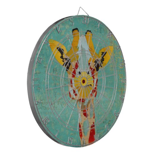 Gold Peking Giraffe Dartboard Dartbord (Voorkant Links)