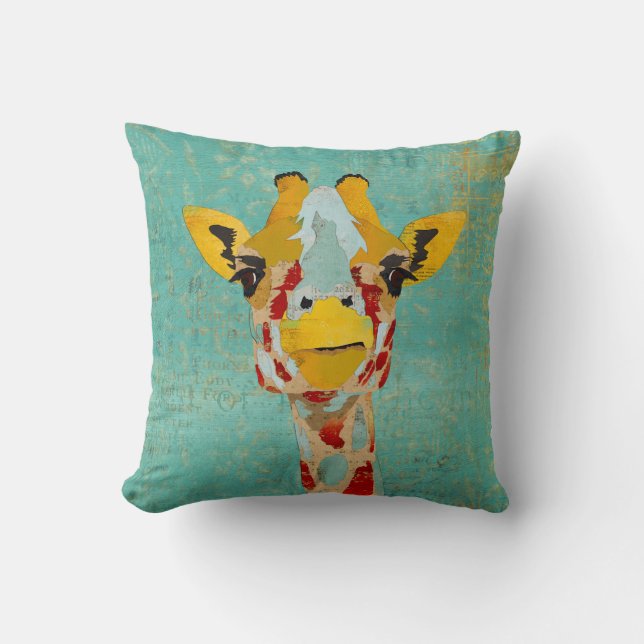 Gold Peking Giraffes MoJo Kussens (Voorkant)