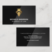 Gold Pen Justice Scales | Juridische Logo Visitekaartje (Voorkant / Achterkant)