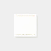 Gold Pencil Vijf Post-it® Notes (Voorkant)