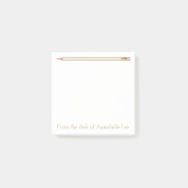 Gold Pencil Vijf Post-it® Notes