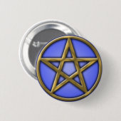 Gold Pentacle aan de lucht Ronde Button 5,7 Cm (Voorkant /achterkant)