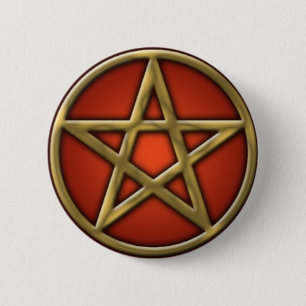 Gold Pentacle in brand Ronde Button 5,7 Cm