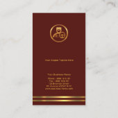 Gold Pentagon Waves Royal Red Chauffeur Services Visitekaartje (Achterkant)