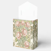 Gold Peonies Vintage Wedding Bedankdoosjes (Geopend)