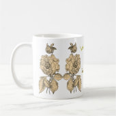 Gold Peony persoonlijk Koffiemok (Links)